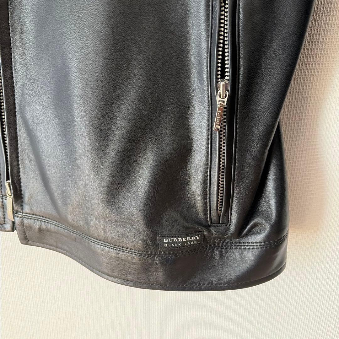 【美品】Burberry black label レザージャケット
