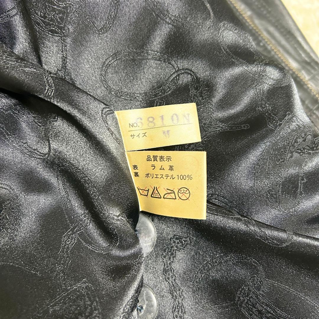ヴィンテージ カーコート ラムレザー ブラック 羊革 レザーコート 本革 M