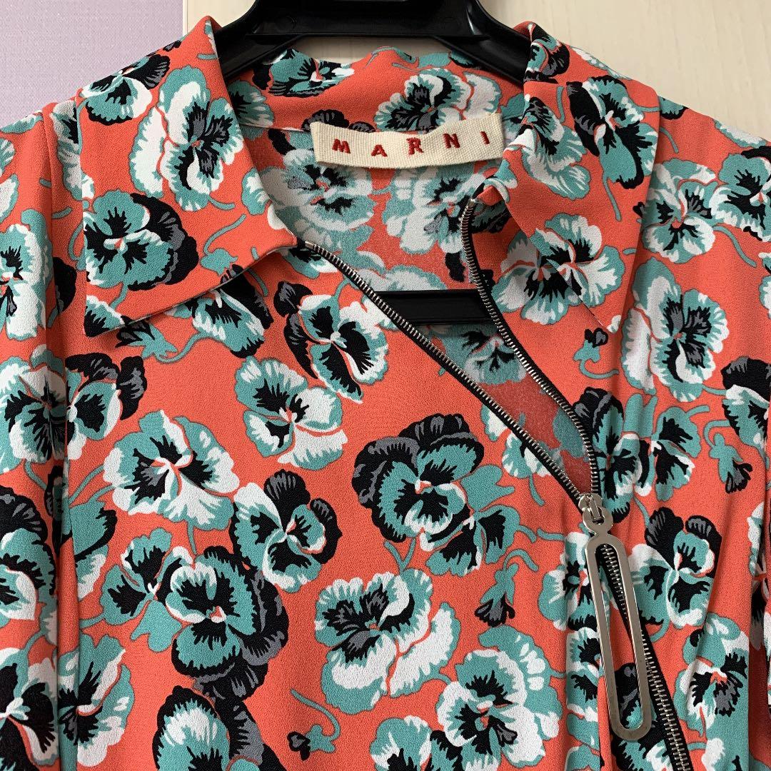 MARNIのパンジー柄ワンピ　7号
