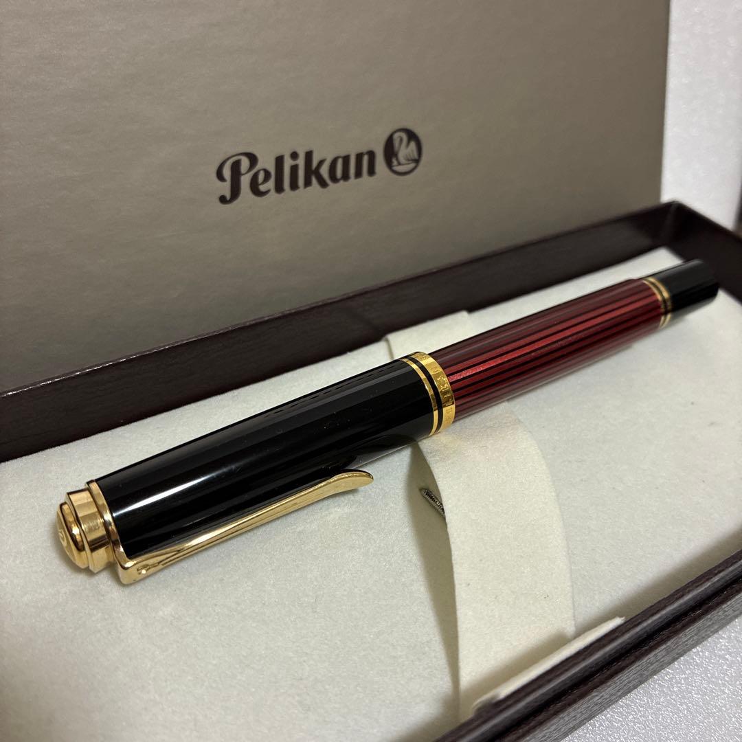ペリカン 万年筆 スーべレーン M600 赤縞 EF
