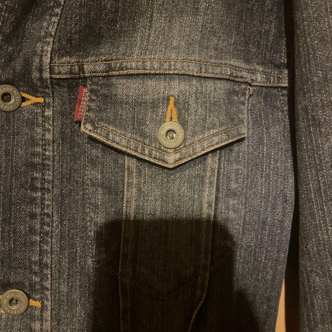ロ*ル様 BURBERRY BLACK LABEL ダークデニムジャケット Mサ