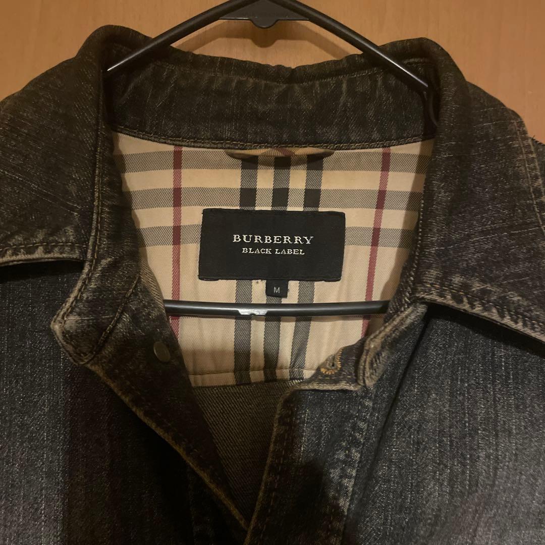 ロ*ル様 BURBERRY BLACK LABEL ダークデニムジャケット Mサ