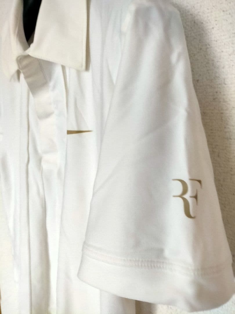 フェデラー　ウインブルドン　Nike DRI-FIT ポロシャツ L ホワイト