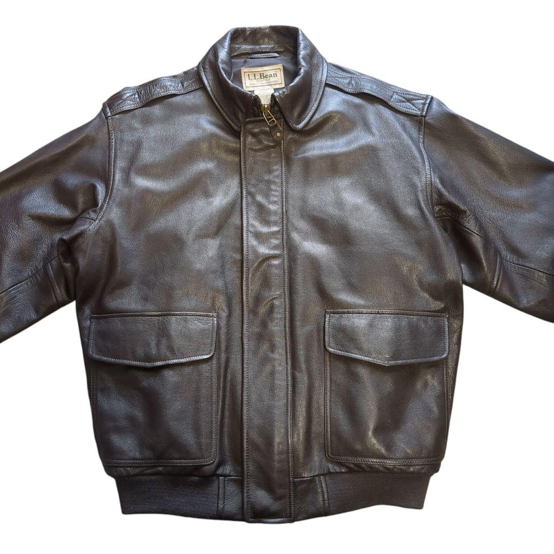 美品 L.L.Bean A-2タイプ レザージャケット Lサイズ