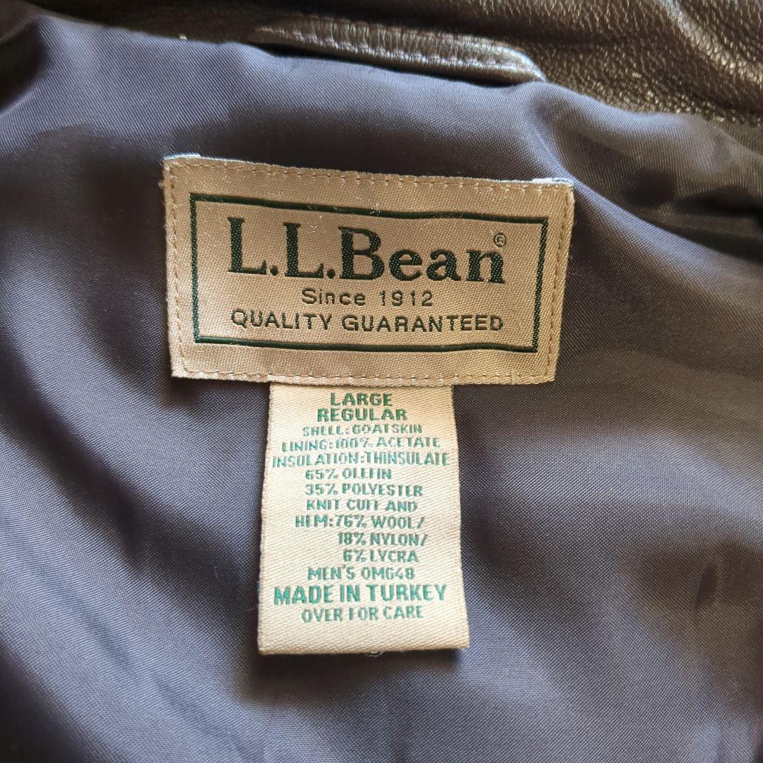 美品 L.L.Bean A-2タイプ レザージャケット Lサイズ