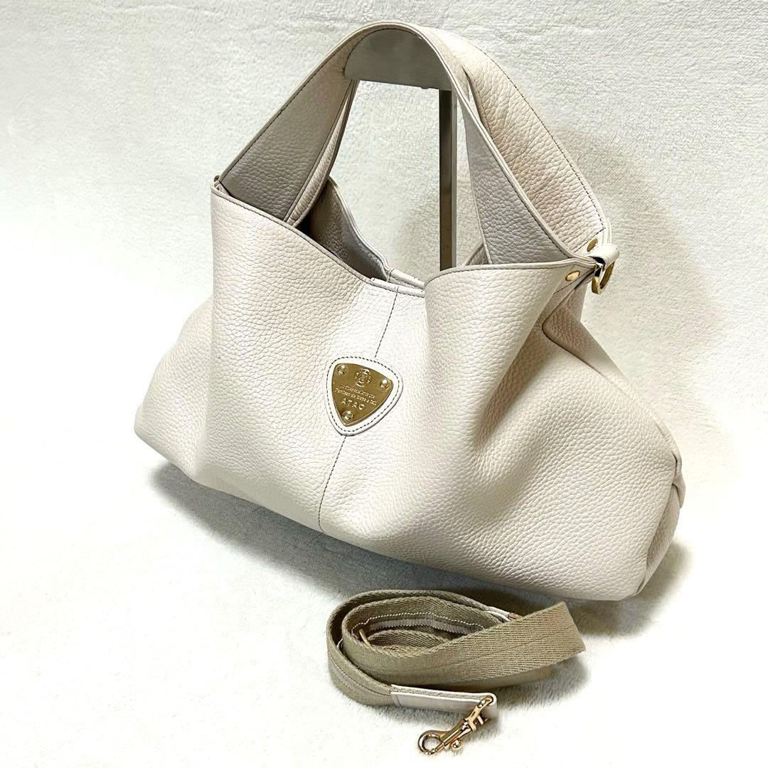 【美品】ATAO アタオ　2wayショルダー　バッグ エルヴィ　オフホワイト
