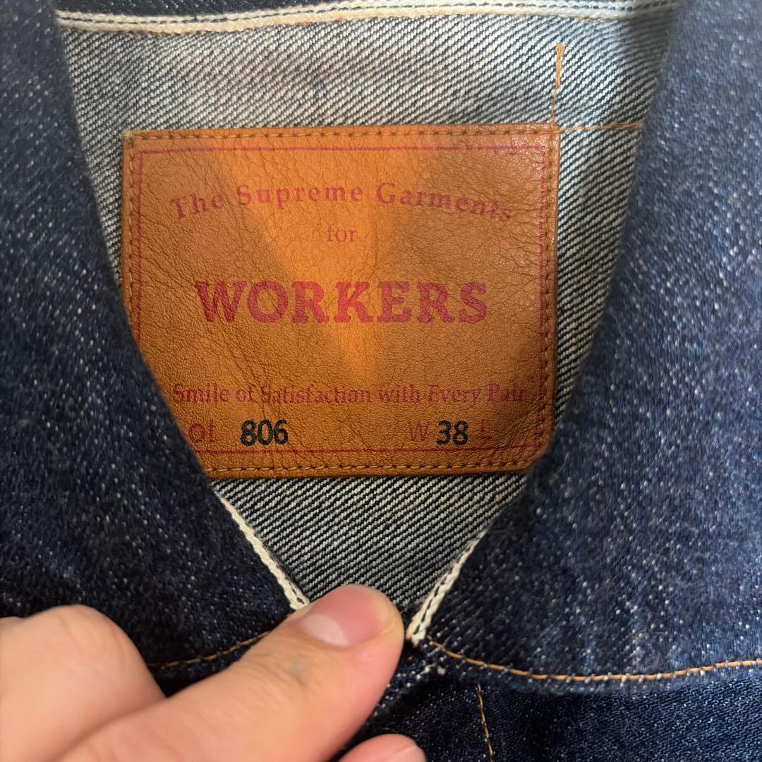 極美品　WORKERS　デニムジャケット　38 21FW