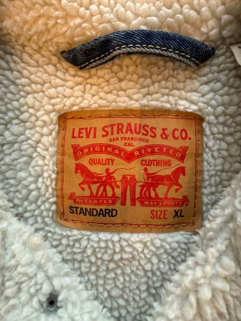 Levi’s ボアデニムジャケット シェルパ Gジャン XL