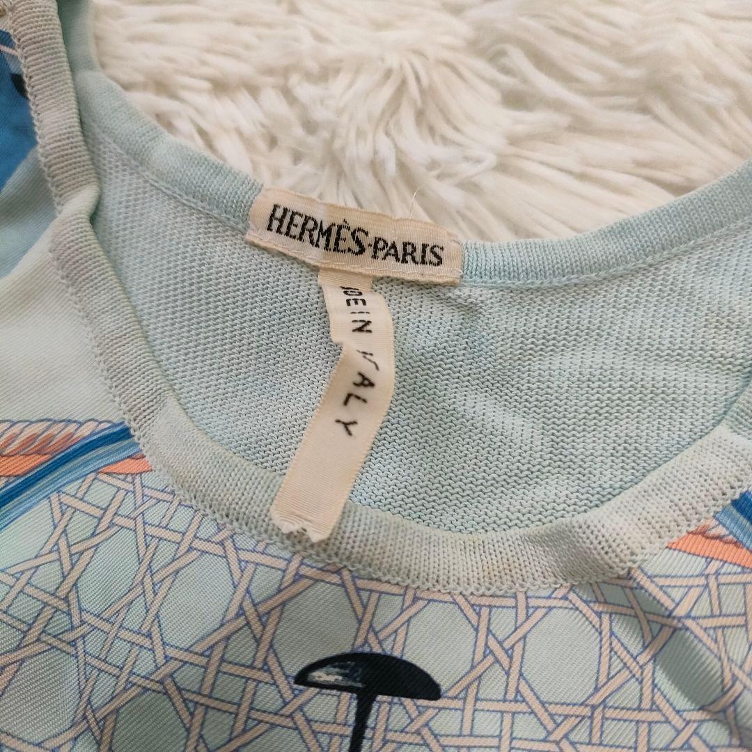 【希少】HERMES エルメス スカーフ柄 シルク100%ベスト マルジェラ期