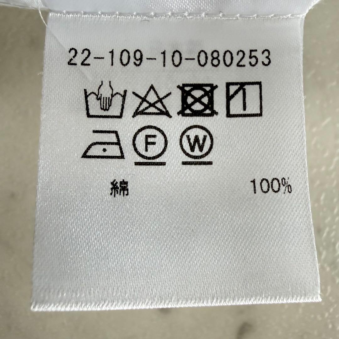 美品 エストネーション ボウタイ コットンブラウス◆ホワイト
