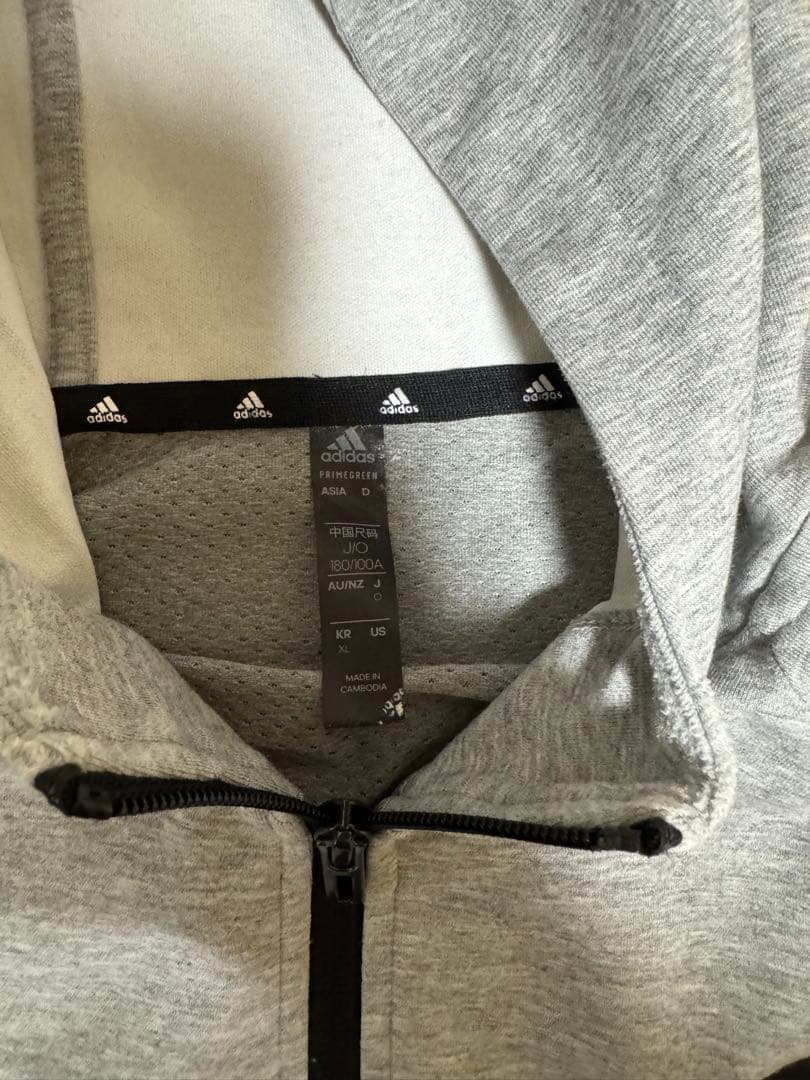 adidas グレー ジャージ上下セット Lサイズ