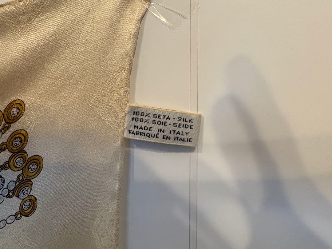 【美品】CHANEL シャネル スカーフ 宝石柄 シルク100% 84cm