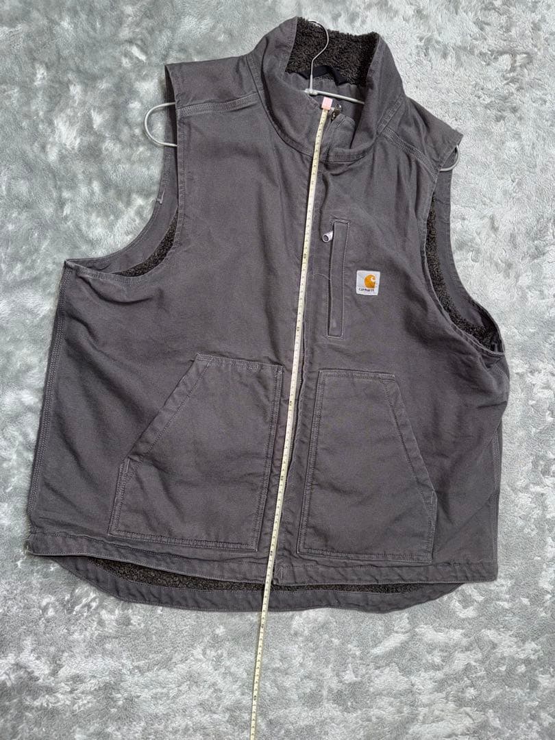 Carhartt カーハート ダックベスト 裏ボア グレー