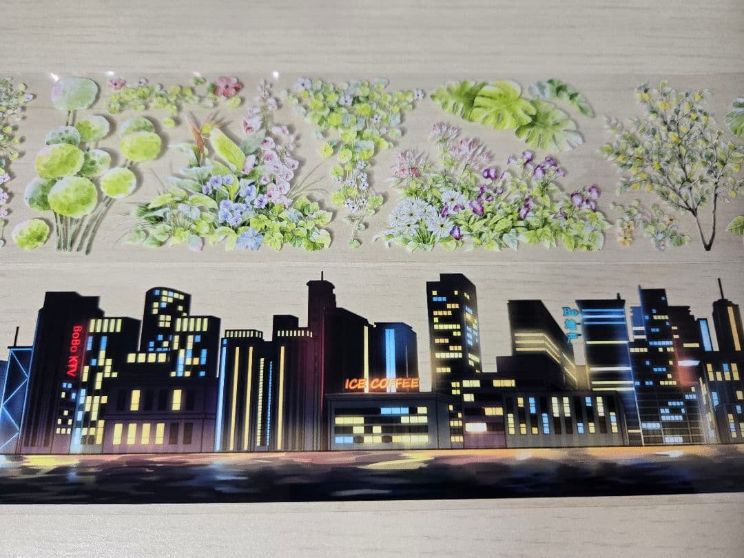 海外マステ　装飾　風景　家具　背景　PET　まとめ売り
