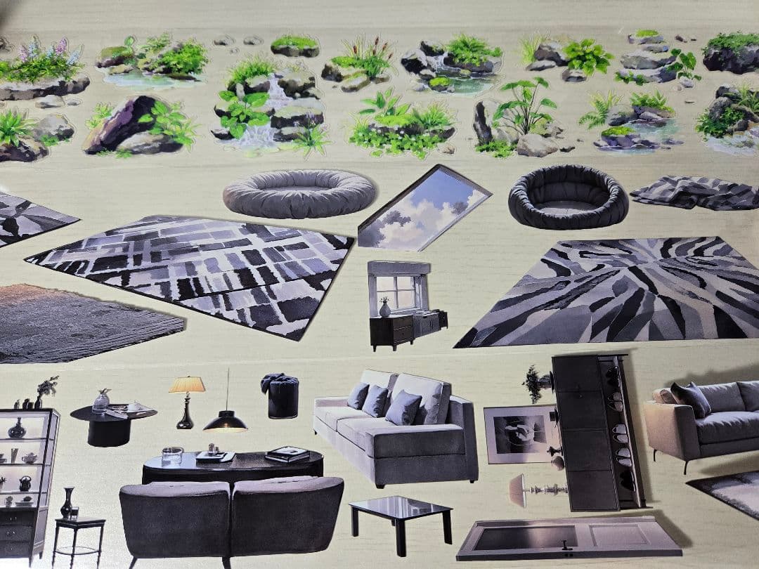 海外マステ　装飾　風景　家具　背景　PET　まとめ売り