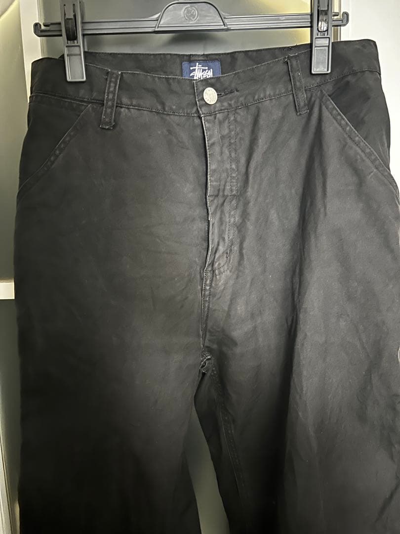 90's〜 Stussy ブラック ペインターパンツ 紺タグ