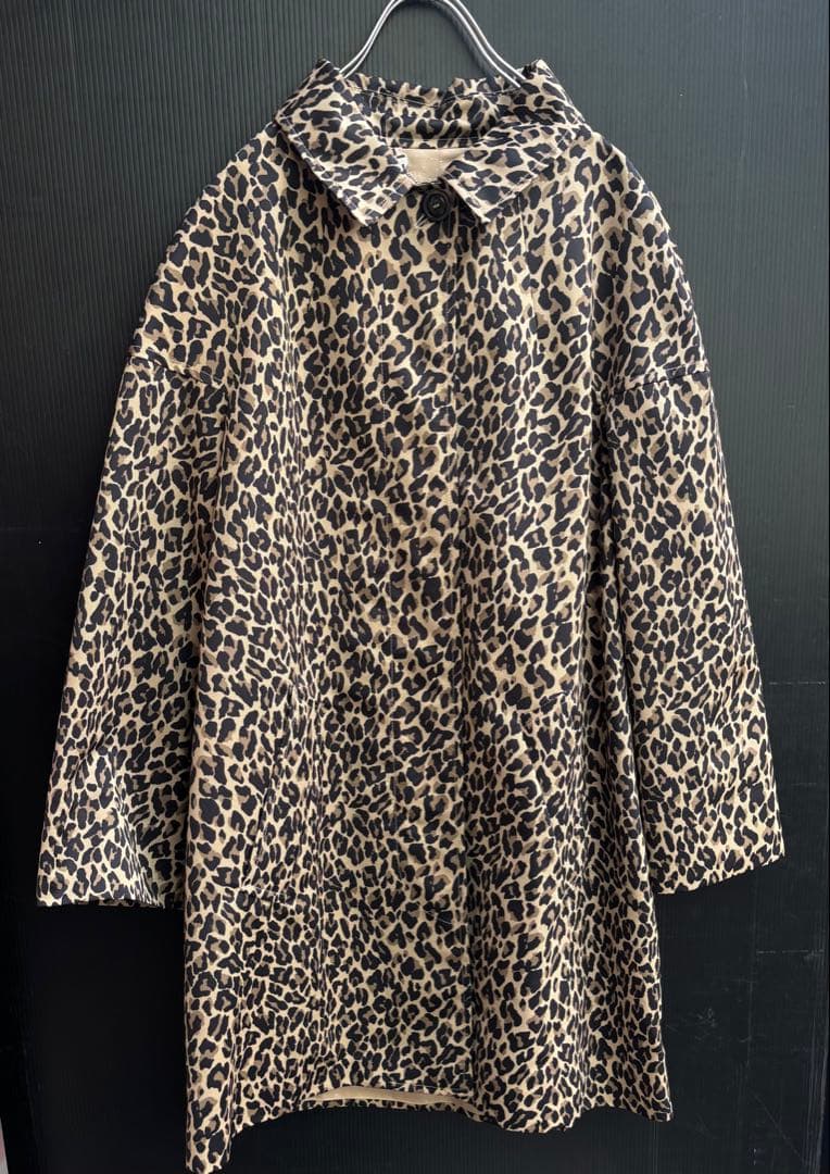 美品 Weekend Max Mara レオパード ステンカラー コート 豹柄
