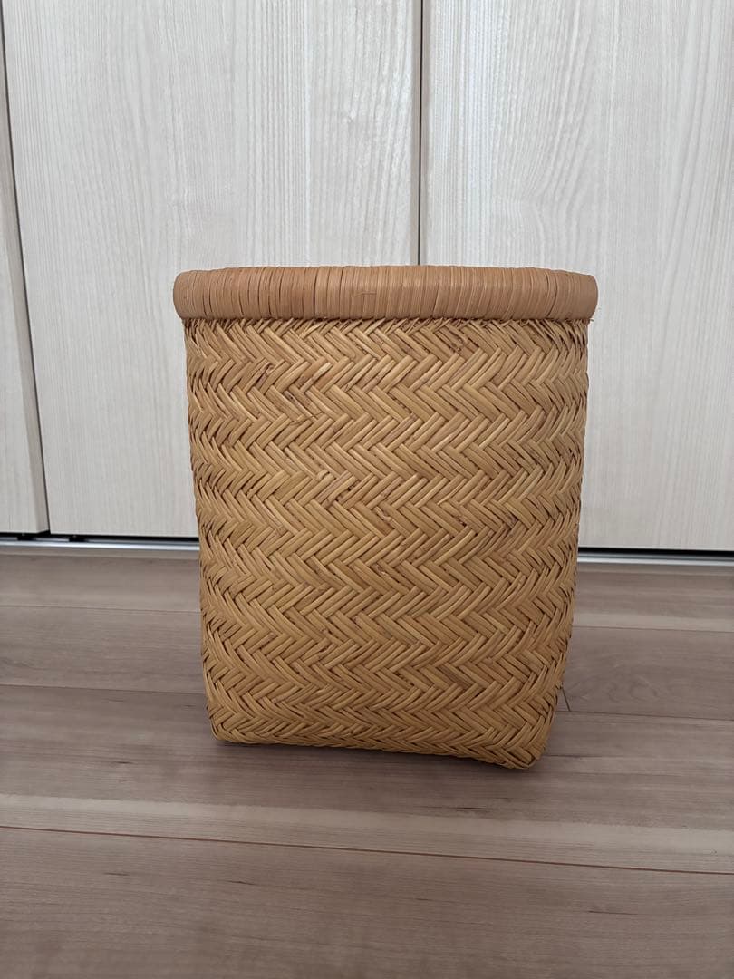 岩手 鳥越竹細工 つぼけ 収穫かご すず竹 工芸品