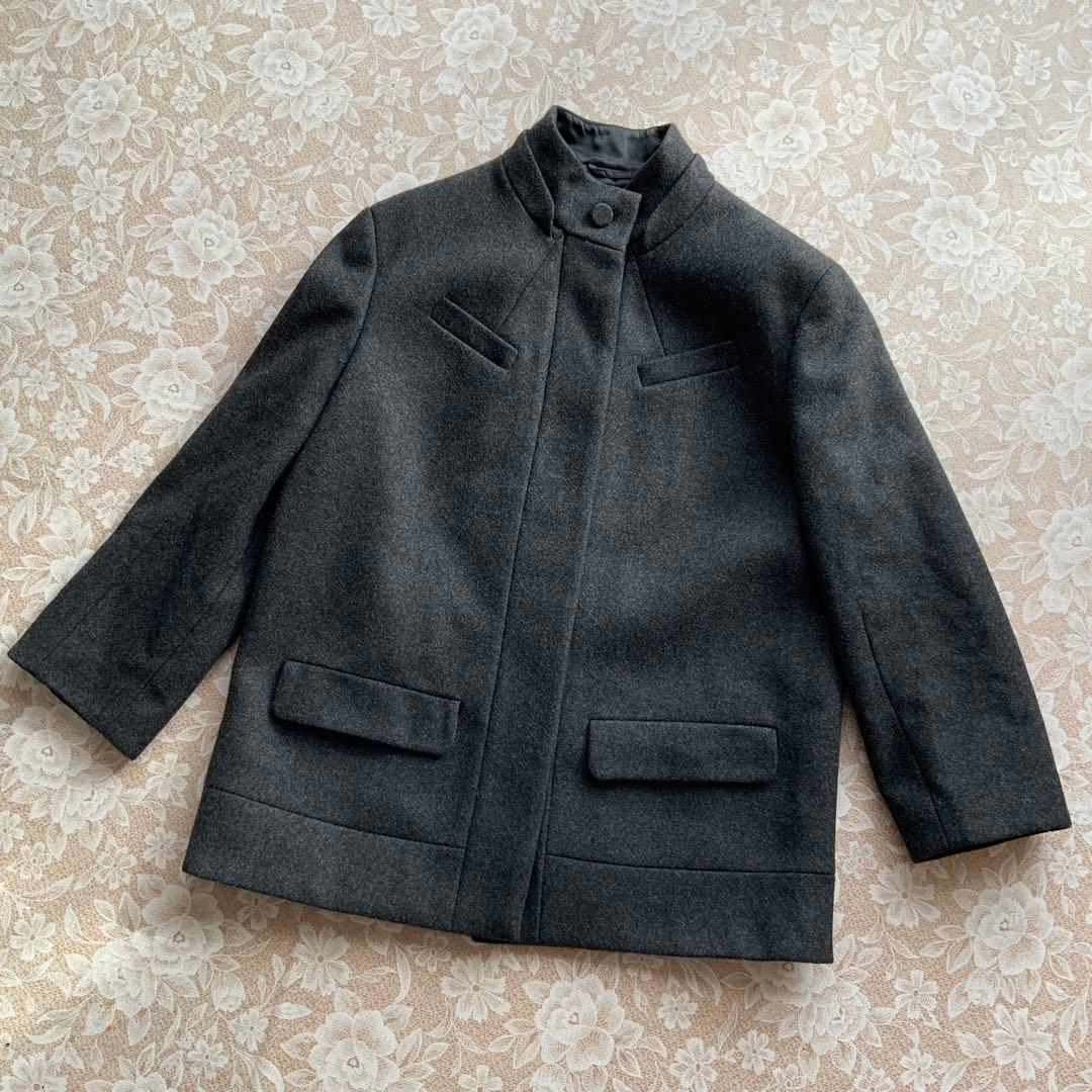 美品　ニールバレット　オーバーサイズ　ウールジャケットコートXSチャコールグレー