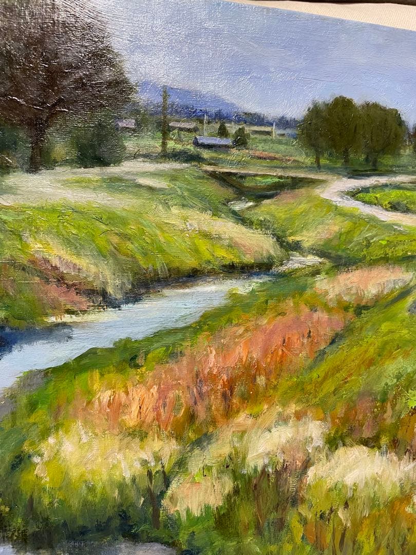 田園風景 油彩画 2枚