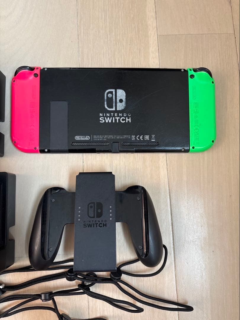Nintendo Switch グリーン/ピンク 本体ジャンク品