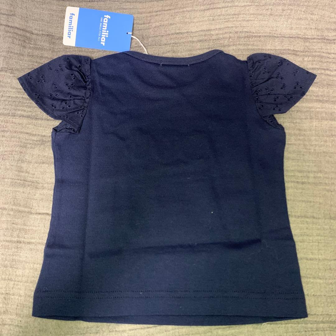 familiar リンゴ刺繍 Tシャツ 80