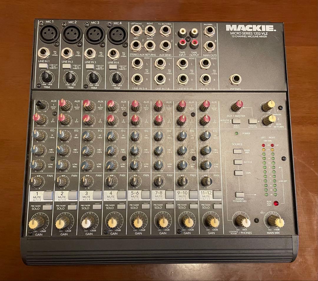 MACKIE 1202-VLZ 12チャンネル アナログミキサー ケース付き