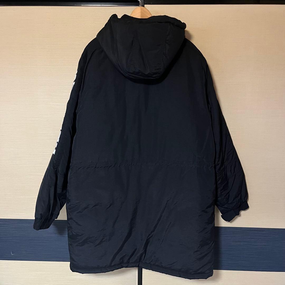 《SUPREME》美品 正規品 スリーブロゴ ベンチコート M 黒 ビックサイズ
