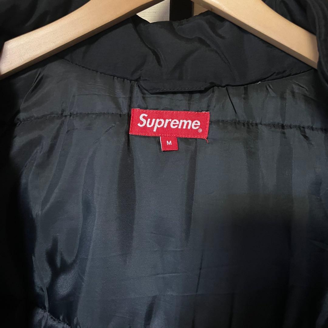 《SUPREME》美品 正規品 スリーブロゴ ベンチコート M 黒 ビックサイズ