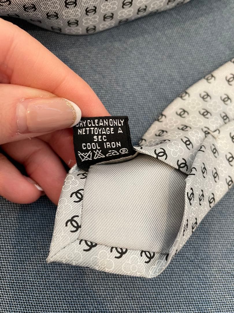 CHANEL ネクタイ グレー　正規品