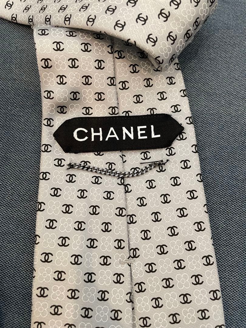 CHANEL ネクタイ グレー　正規品