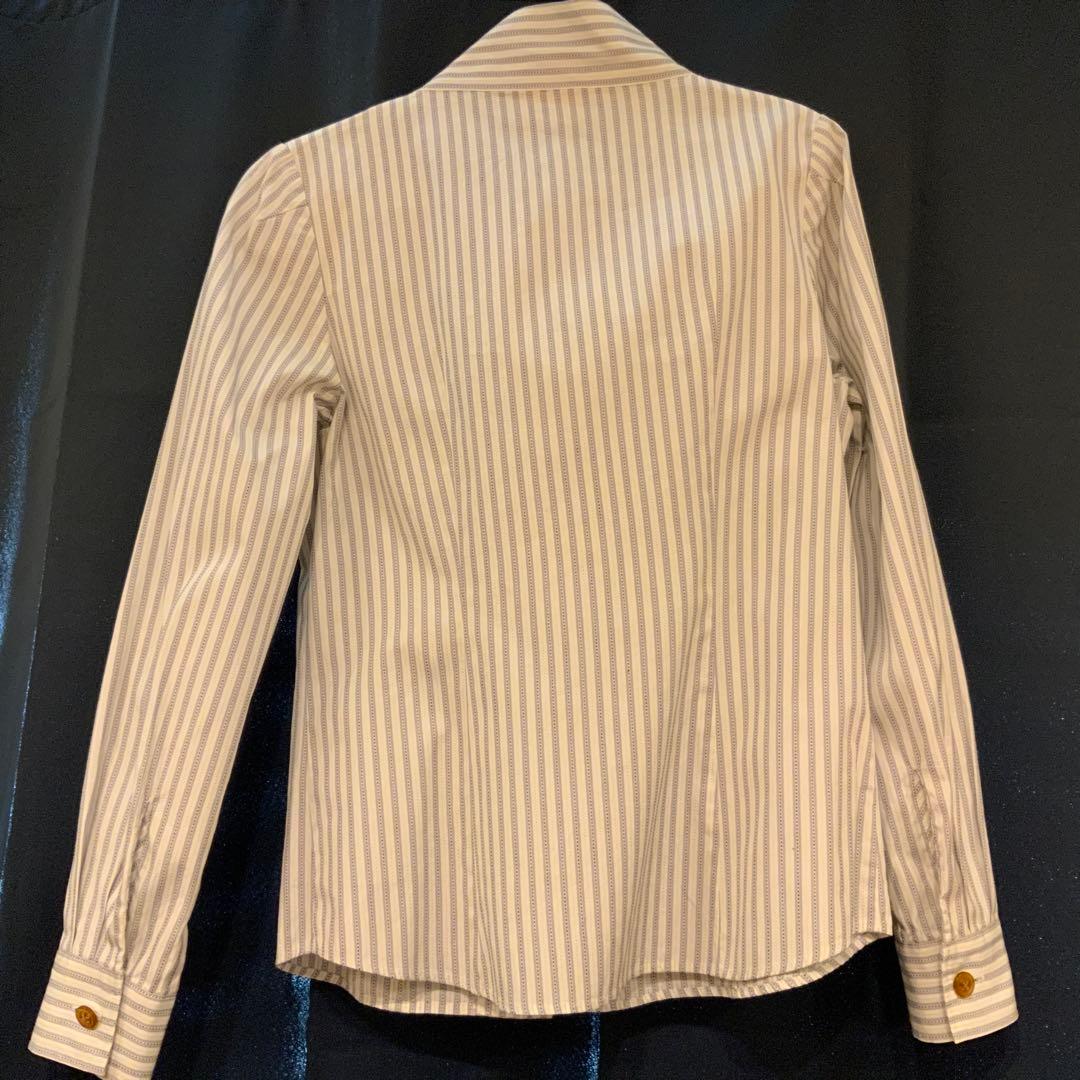 Vivienne Westwood ストライプ リボン付きシャツ 2