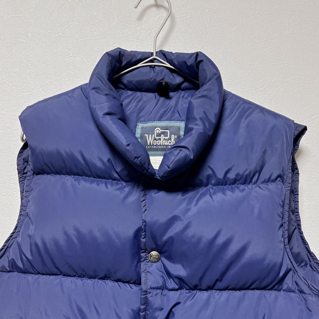 Woolrich ウールリッチ ネイビー S ダウンベスト 80s USA