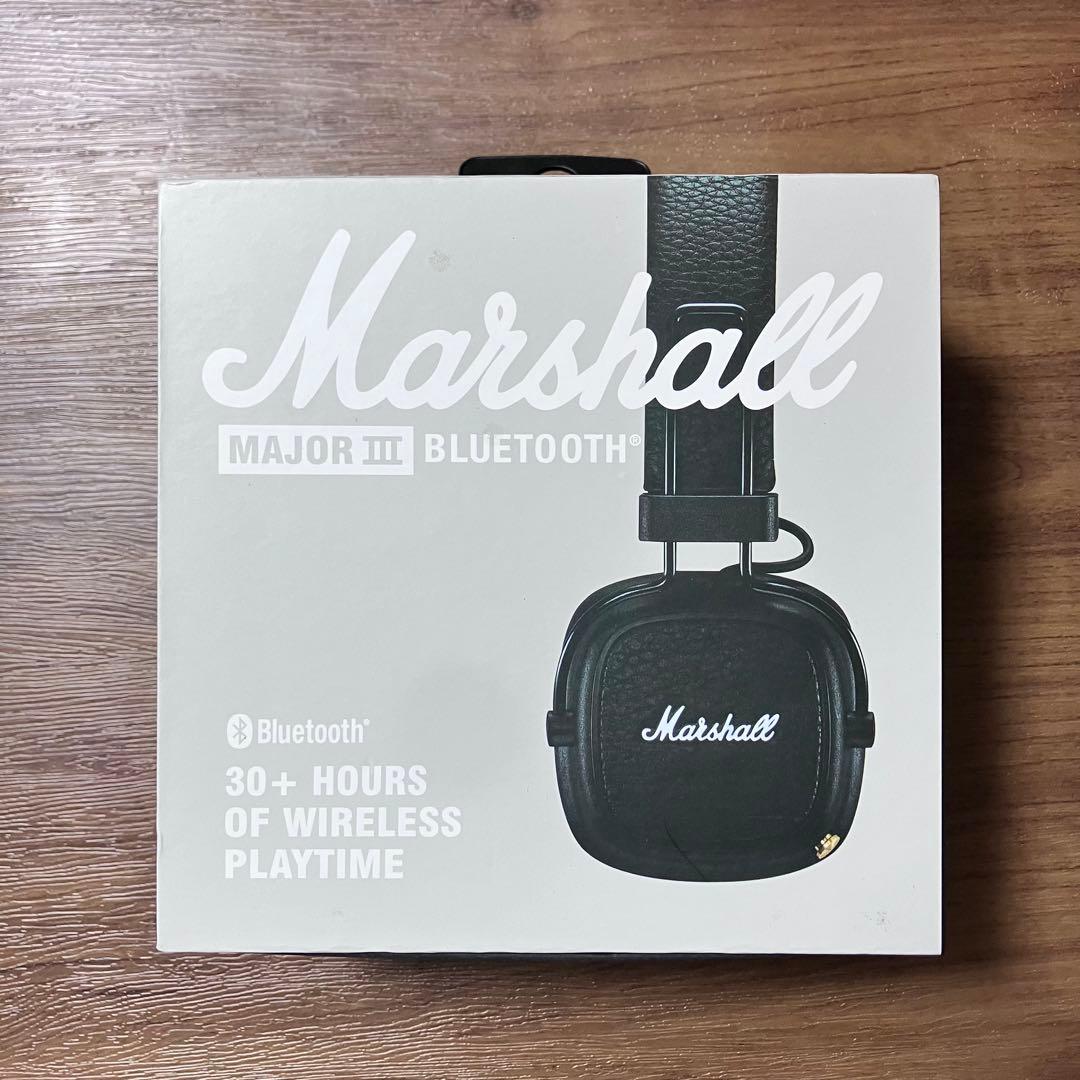 Marshall ワイヤレスヘッドホン 黒　メジャー3