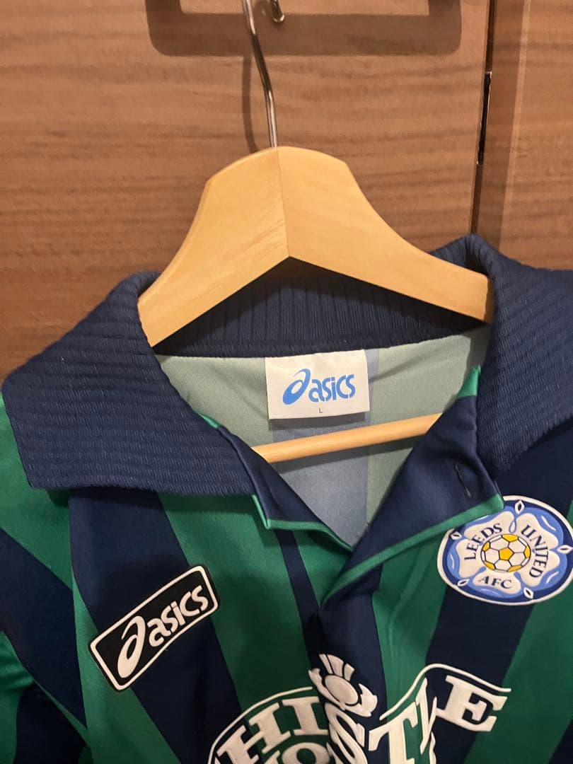 Leeds United AFC ストライプシャツ Asics 美品