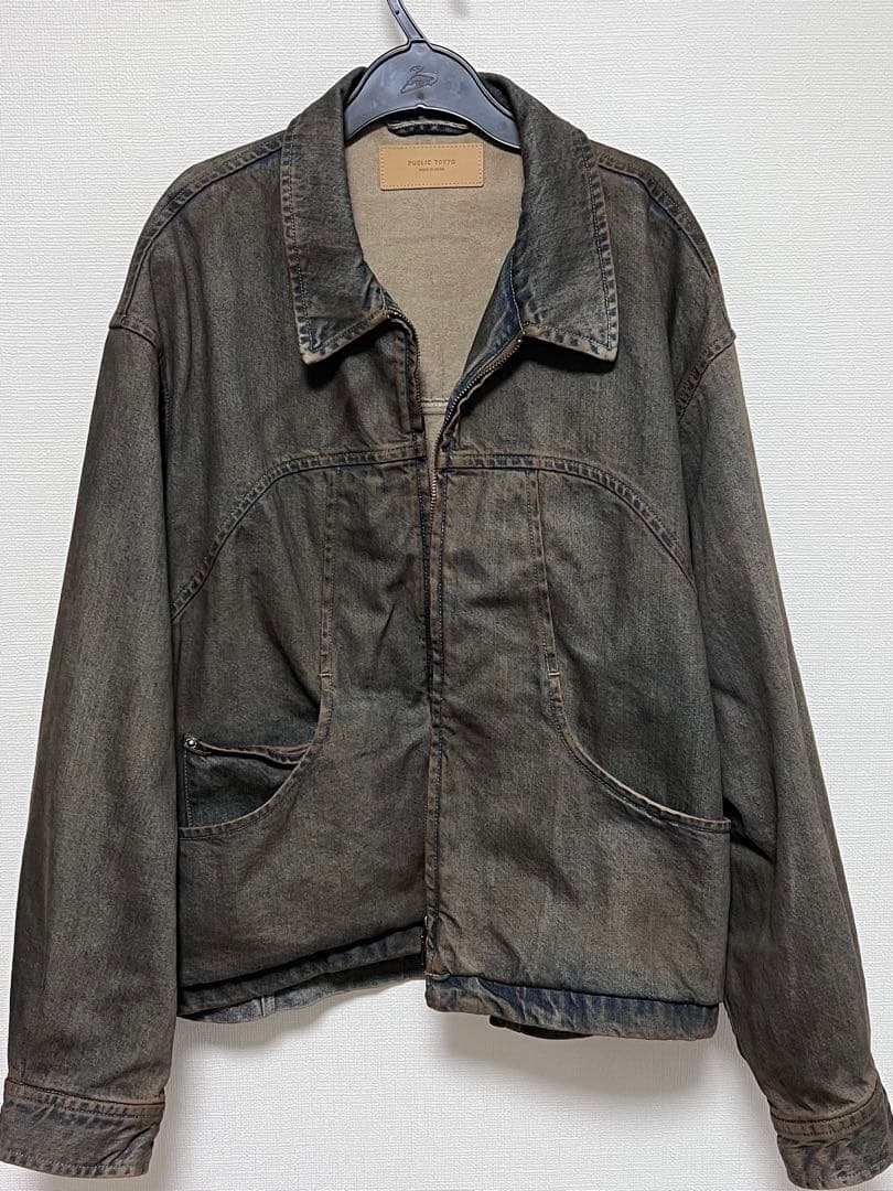 美品 [PUBLIC TOKYO] ヴィンテージライクデニムジップブルゾン