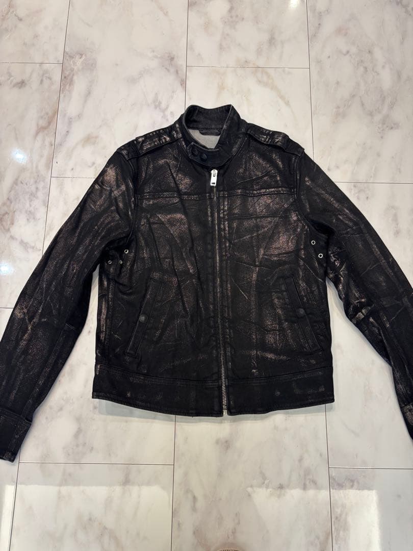 [値下げ]DIESEL ブラックレザーライダースジャケット