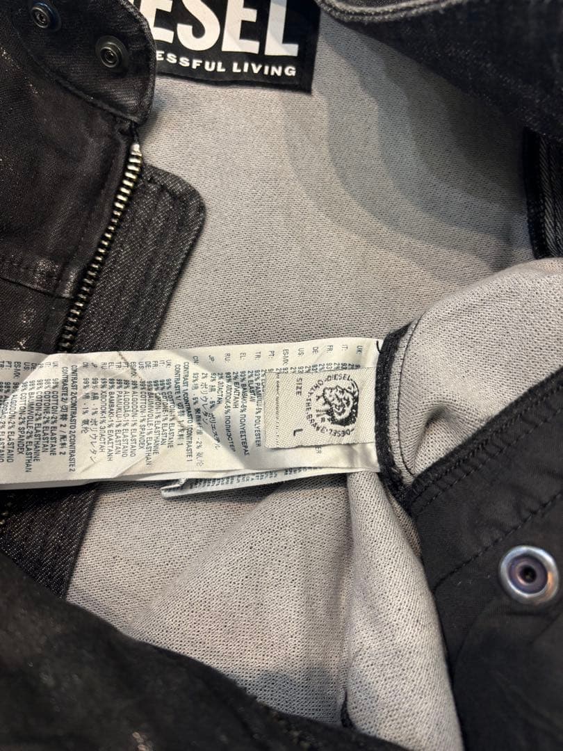[値下げ]DIESEL ブラックレザーライダースジャケット