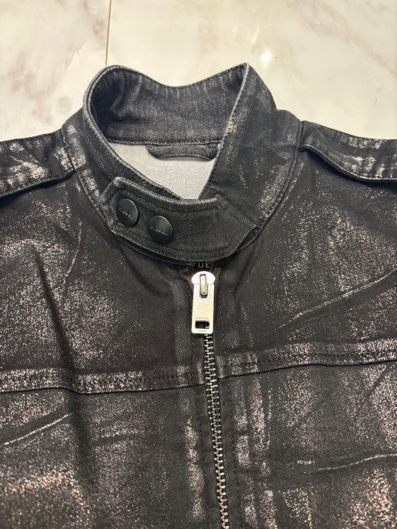 [値下げ]DIESEL ブラックレザーライダースジャケット