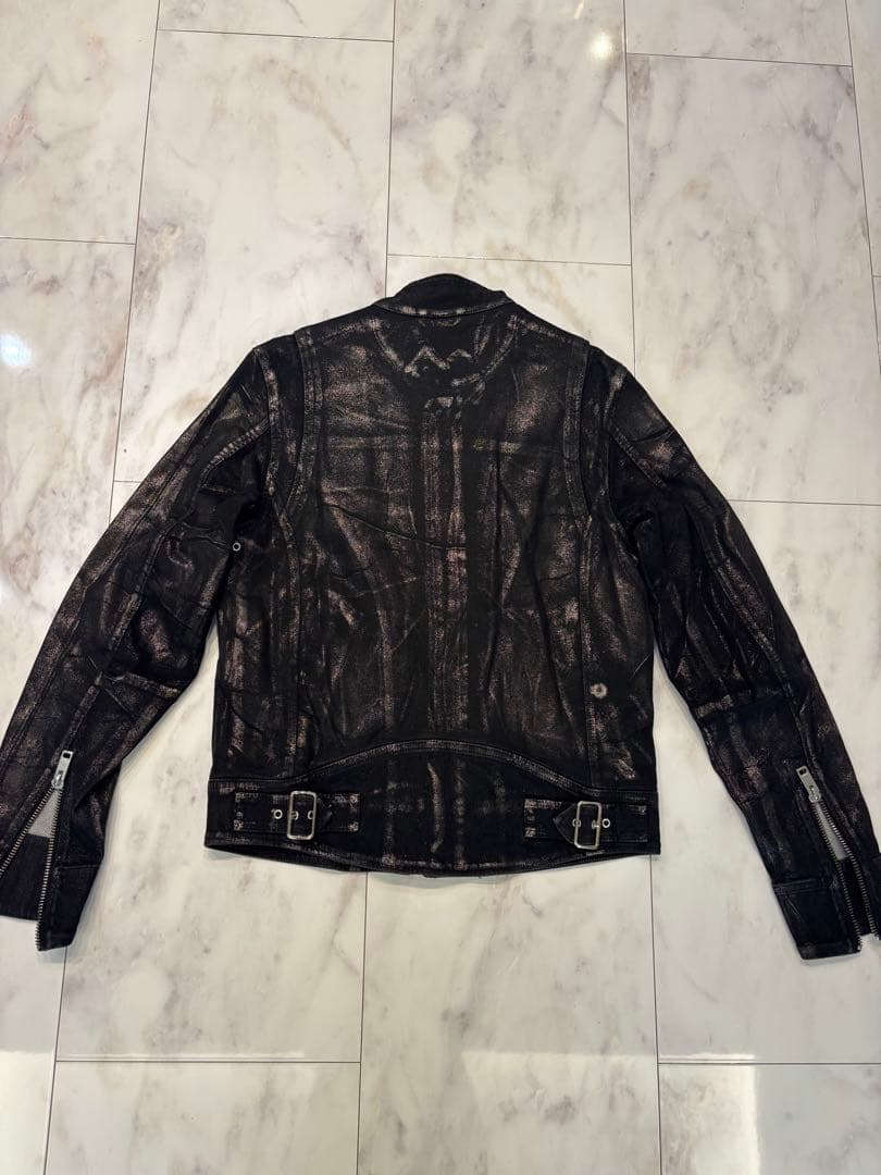 [値下げ]DIESEL ブラックレザーライダースジャケット