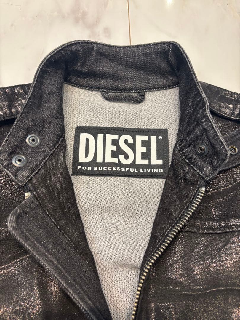 [値下げ]DIESEL ブラックレザーライダースジャケット