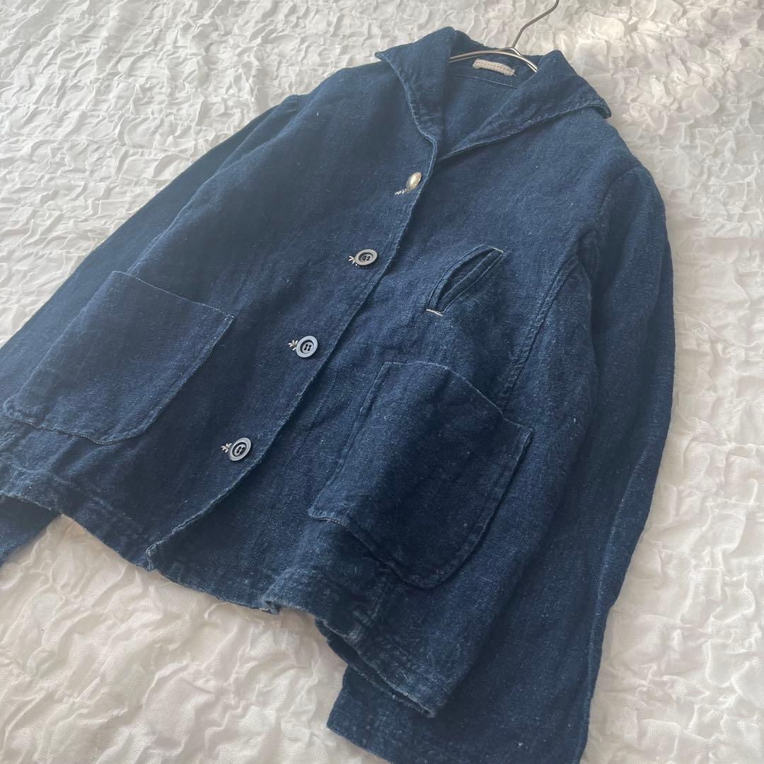 ジャケット HAI KARA ハイカラ ヘンプ HEMP 100% インディゴ