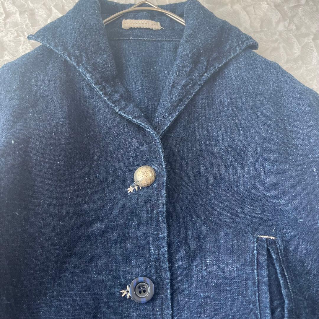 ジャケット HAI KARA ハイカラ ヘンプ HEMP 100% インディゴ