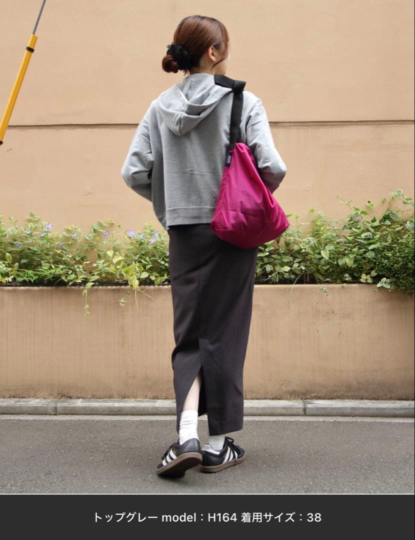 DANTON グレー ジップアップパーカー