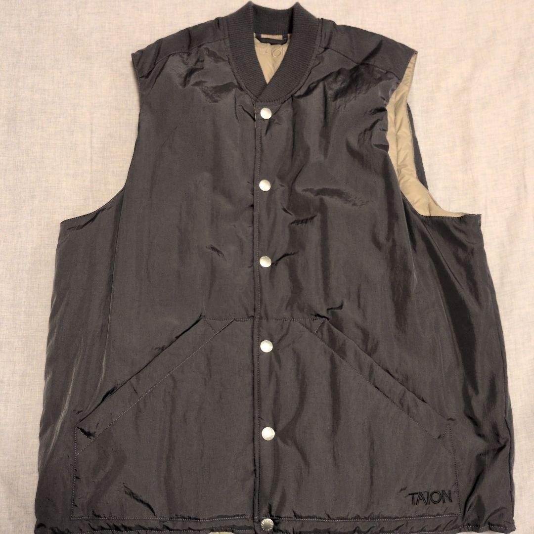 美品 TAION/RE Vertical quilt Rvs Down Vest