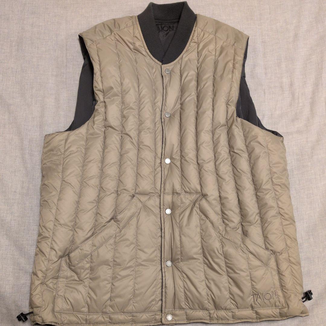 美品 TAION/RE Vertical quilt Rvs Down Vest