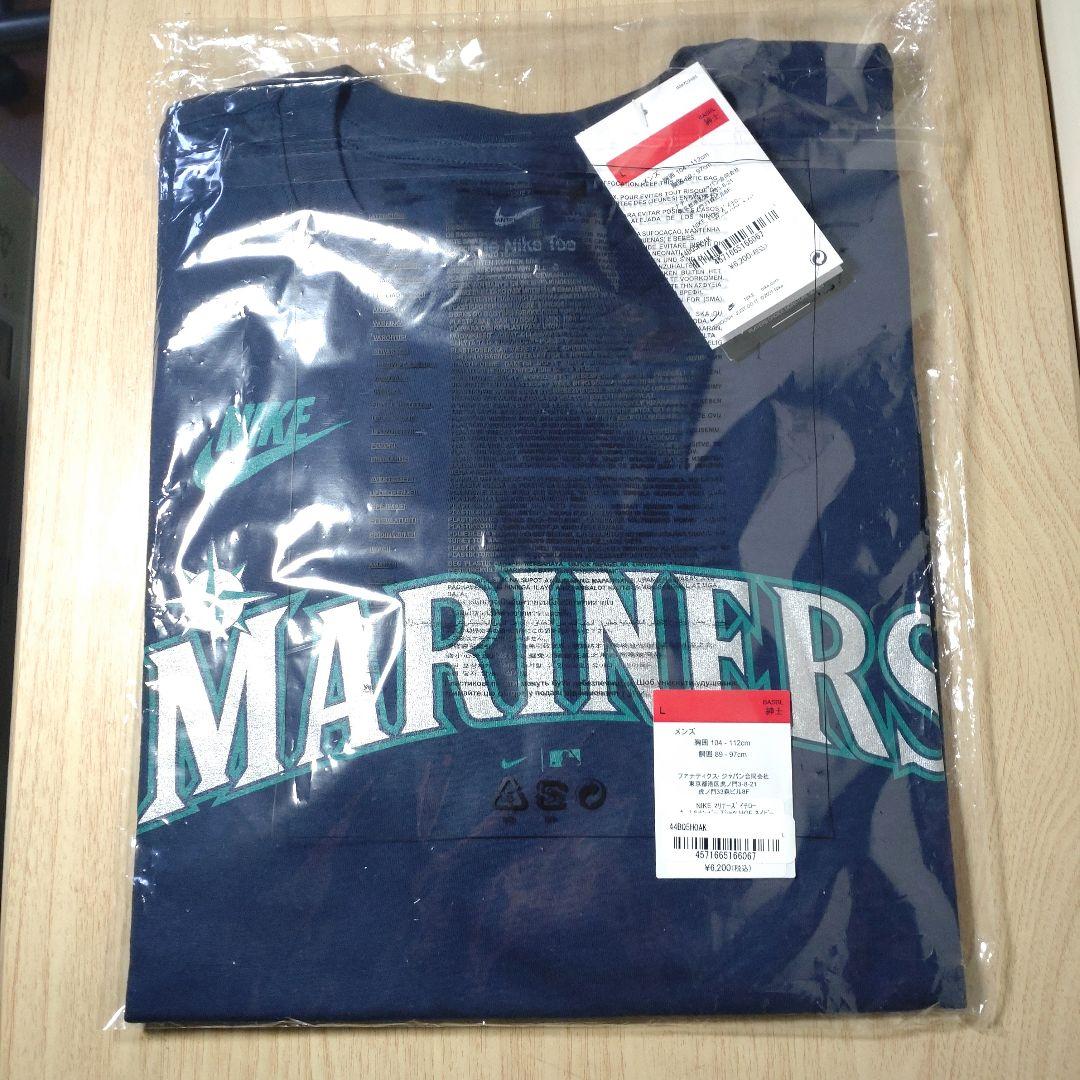 マリナーズ イチロー ネーム＆ナンバー 殿堂入り記念Tシャツ ネイビー Lサイズ