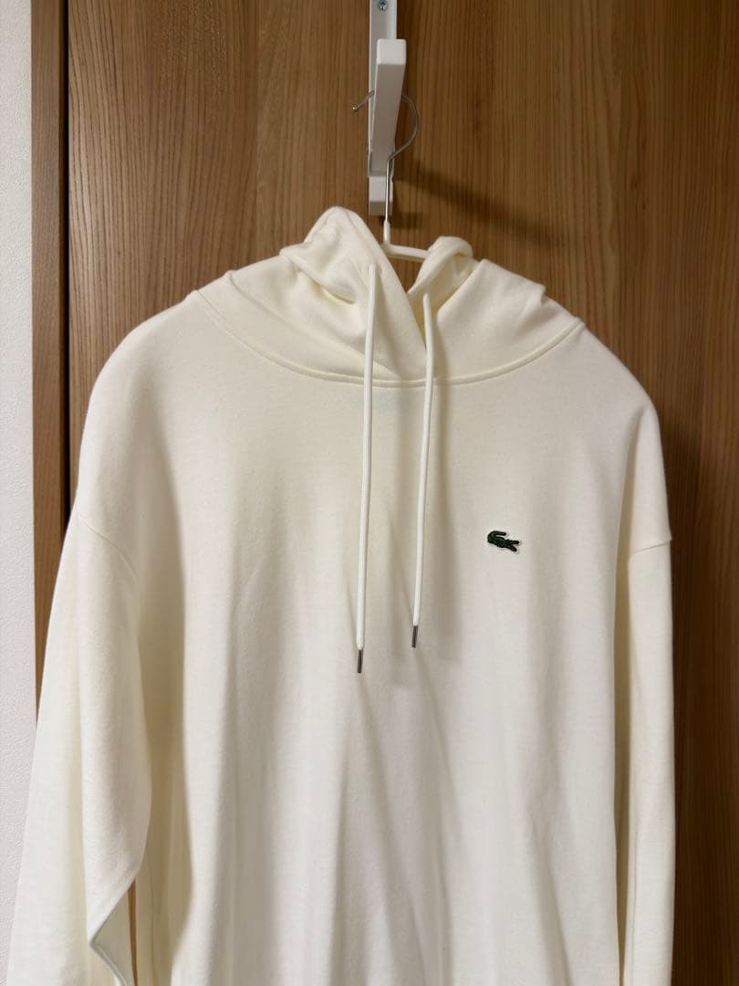 【Lacoste】 ホワイト フード付きワンピース サイズ36(M)