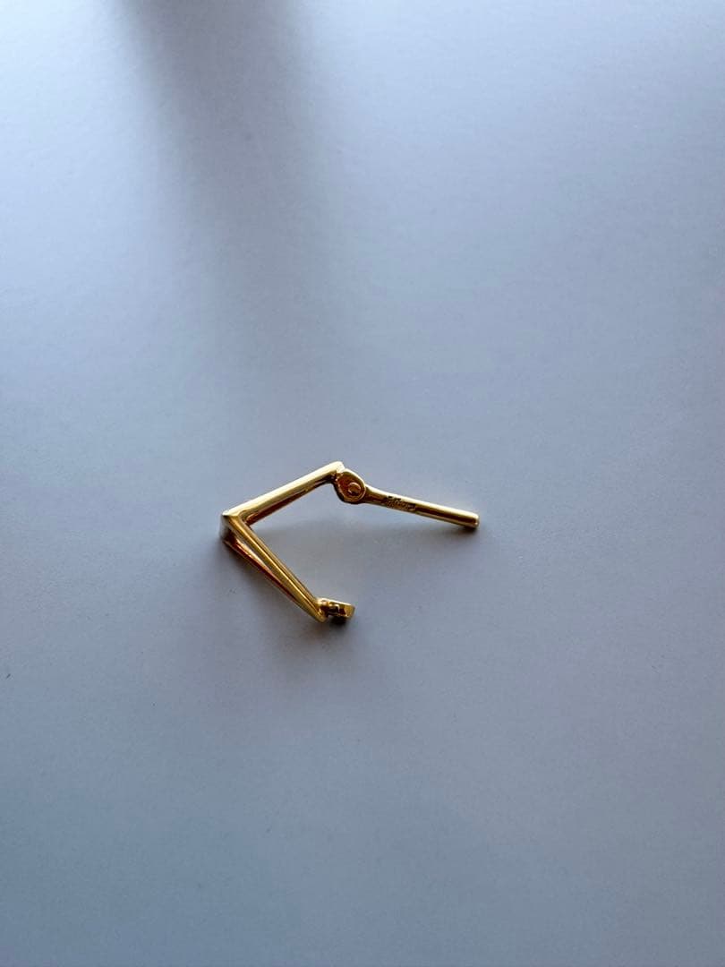 美品SHIHARA シハラ Triangle Pierce10ゴールド三角ピアス
