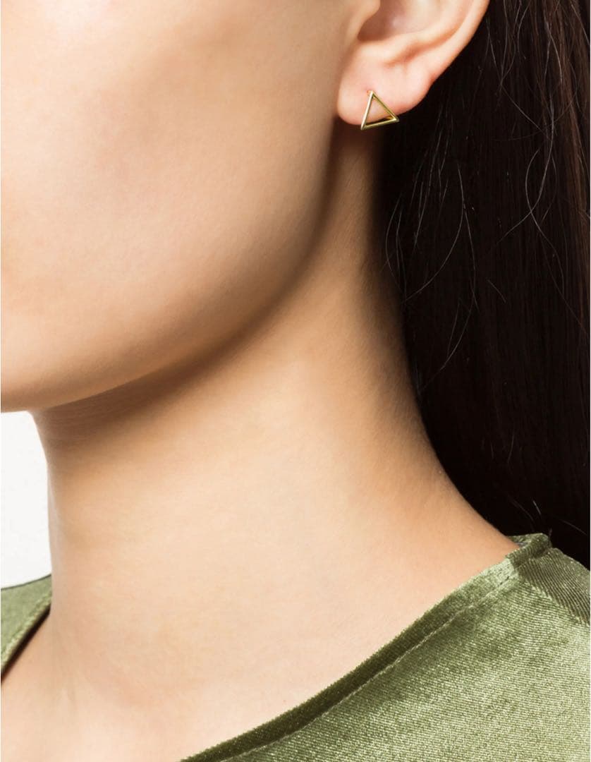 美品SHIHARA シハラ Triangle Pierce10ゴールド三角ピアス